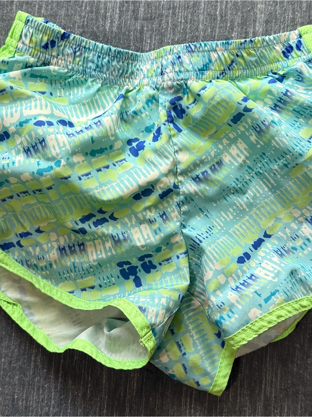 SO Aqua, Lime & Blue Printed Girls' Athletic Shorts
